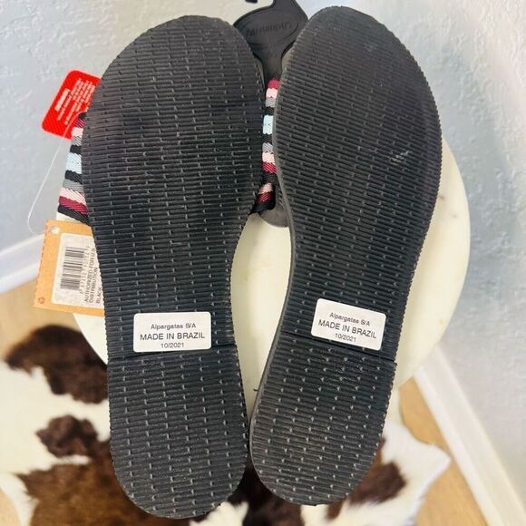 Havaianas Women's You Malta Mix Slide Sandal, Size 10, Black/Multi, NWT - Picture 6 of 15